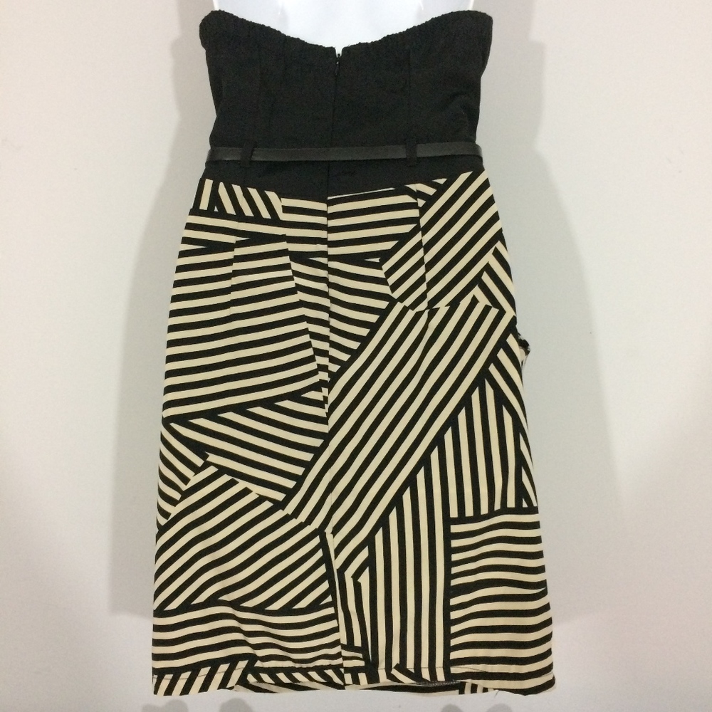 Forever 21 Womens S Black & Tan Strapless Dress - Picture 2 of 7
